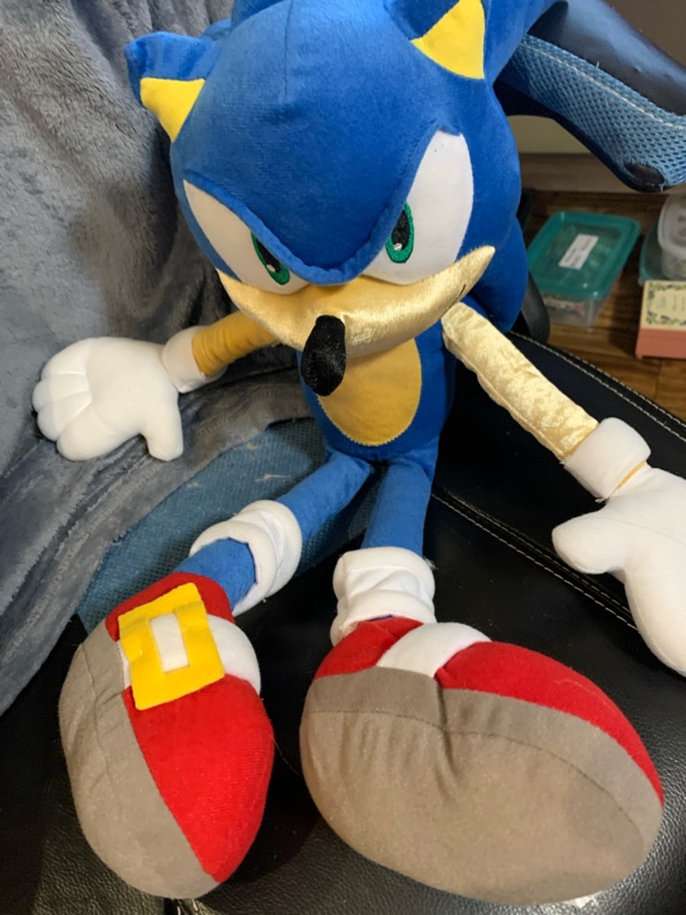 Sonic the Hedgehog Blue Plush Stuffed Animal - Soft Kids Toy